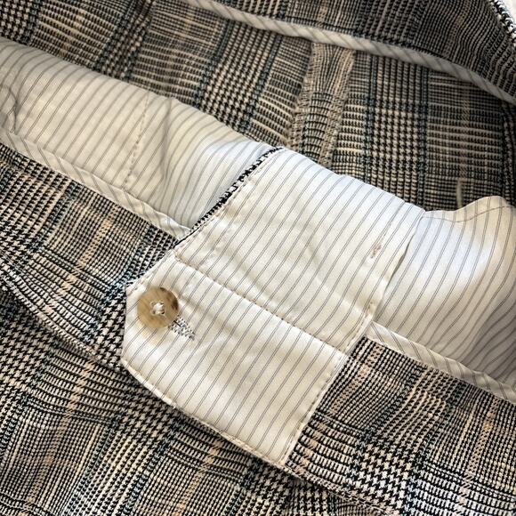 Veronica Beard Friedman Blue Multi Plaid Button Pocket Cropped Pant $395 Size 4 - Picture 6 of 13